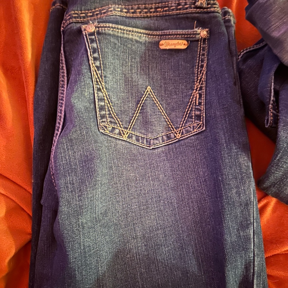 Wrangler Q-Baby Ultimate Riding Jeans – Size 7/8 x 32 – Dark Wash Bootcut